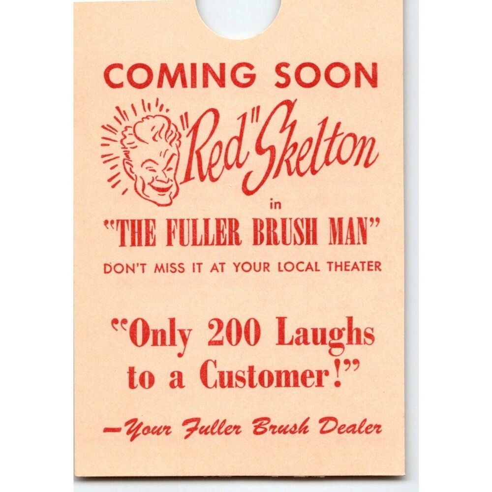Red Skelton In The Fuller Brush Man 1948 Promo Movie Hanger Blotter Ad Original